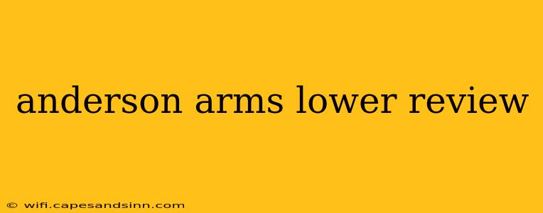 anderson arms lower review