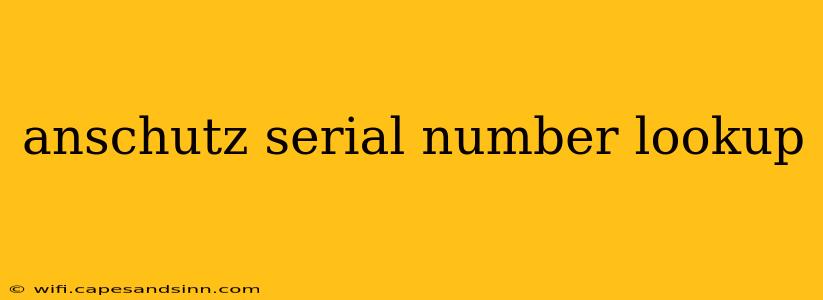 anschutz serial number lookup