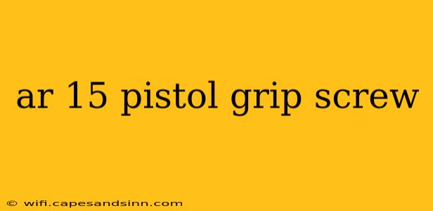 ar 15 pistol grip screw