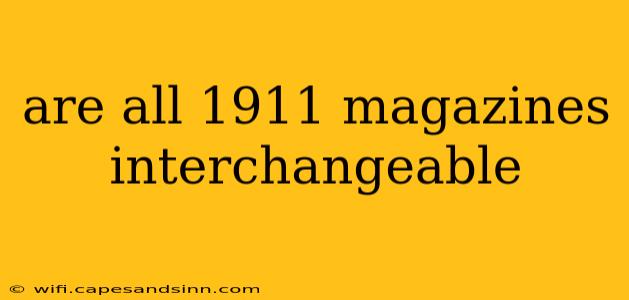 are all 1911 magazines interchangeable