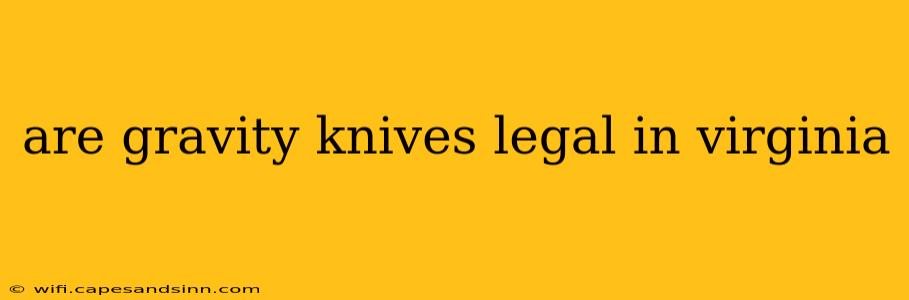 are gravity knives legal in virginia