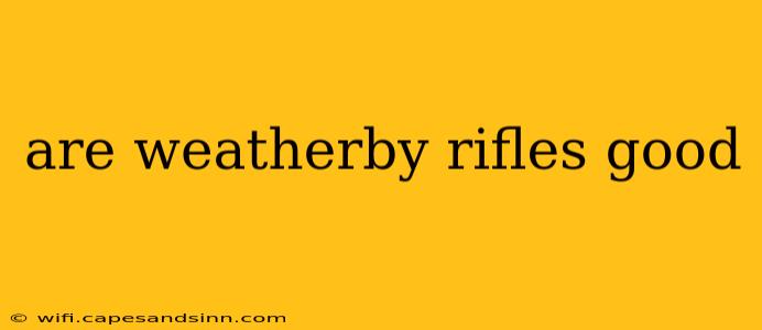 are weatherby rifles good