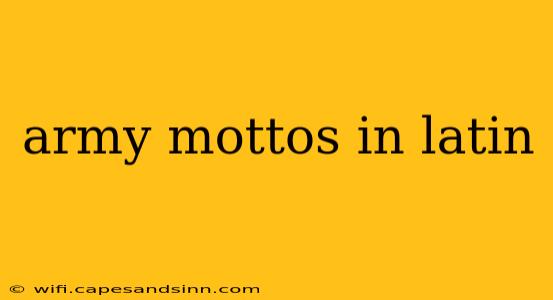 army mottos in latin