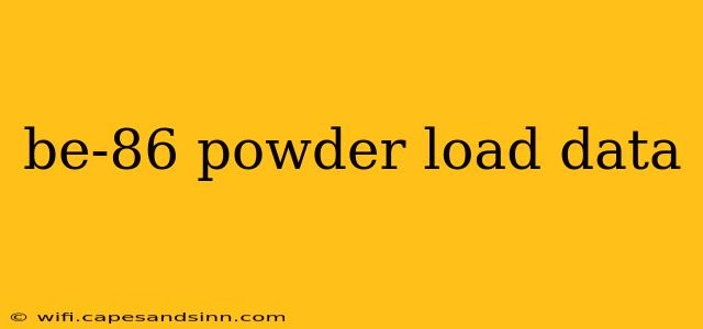 be-86 powder load data