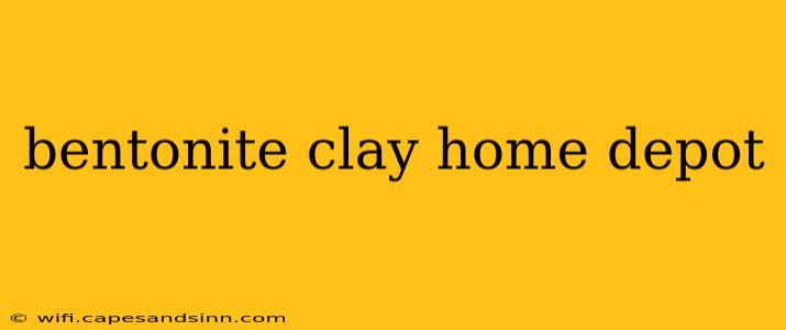 bentonite clay home depot