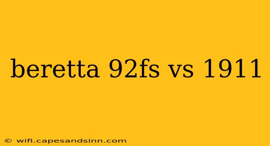 beretta 92fs vs 1911