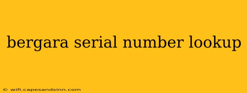 bergara serial number lookup