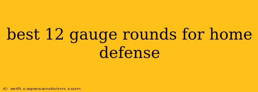 best 12 gauge rounds for home defense