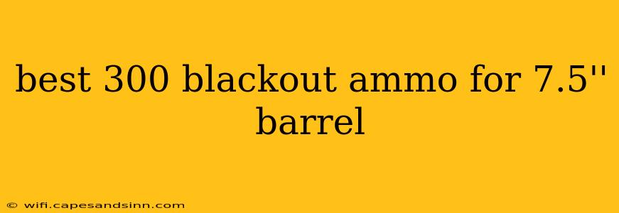 best 300 blackout ammo for 7.5'' barrel