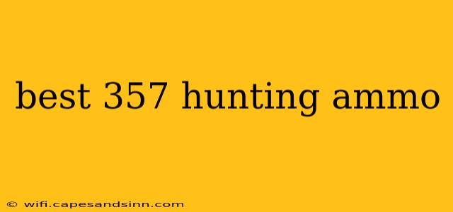 best 357 hunting ammo