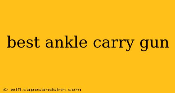 best ankle carry gun