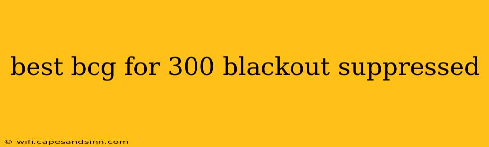 best bcg for 300 blackout suppressed