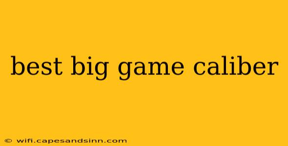 best big game caliber