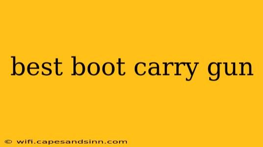 best boot carry gun