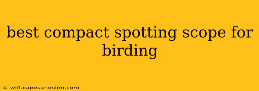 best compact spotting scope for birding