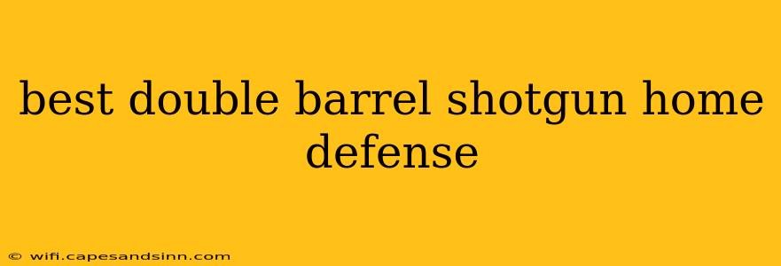 best double barrel shotgun home defense