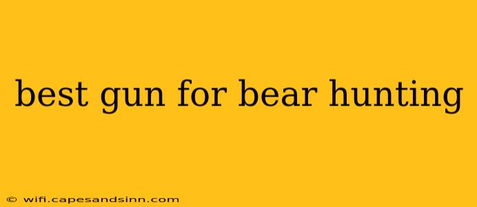 best gun for bear hunting