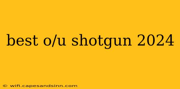 best o/u shotgun 2024