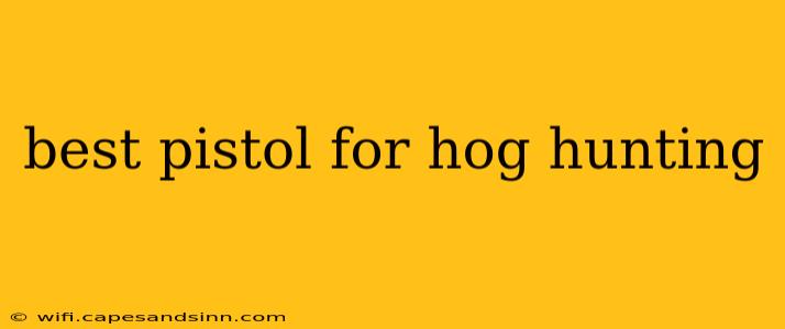 best pistol for hog hunting