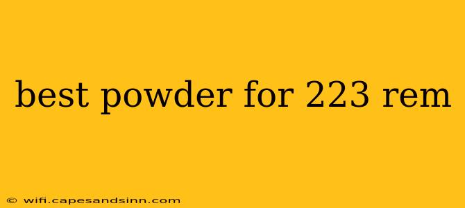 best powder for 223 rem