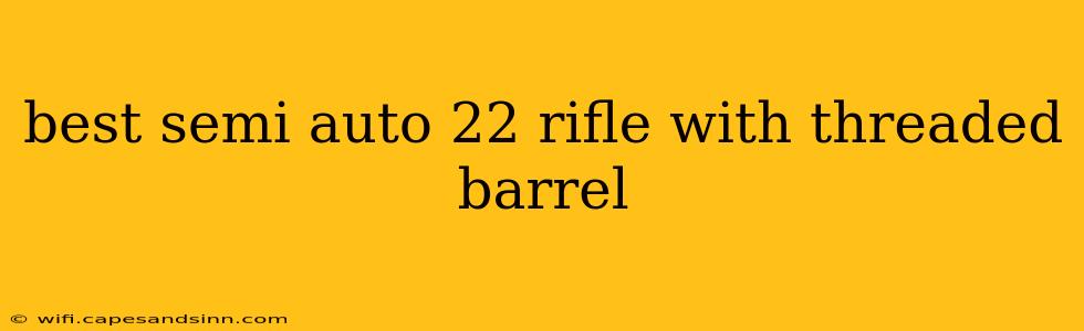 best semi auto 22 rifle with threaded barrel