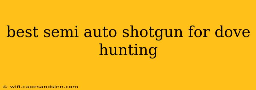 best semi auto shotgun for dove hunting