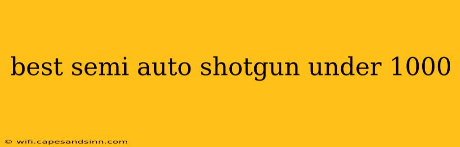 best semi auto shotgun under 1000