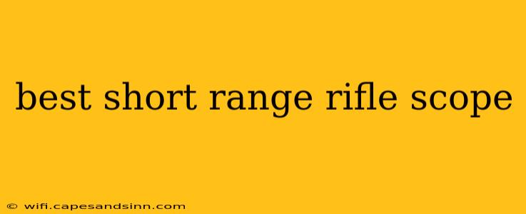 best short range rifle scope