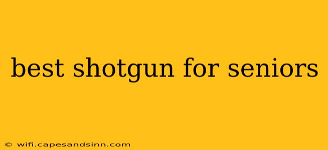 best shotgun for seniors