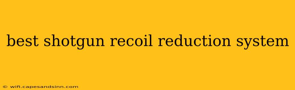 best shotgun recoil reduction system