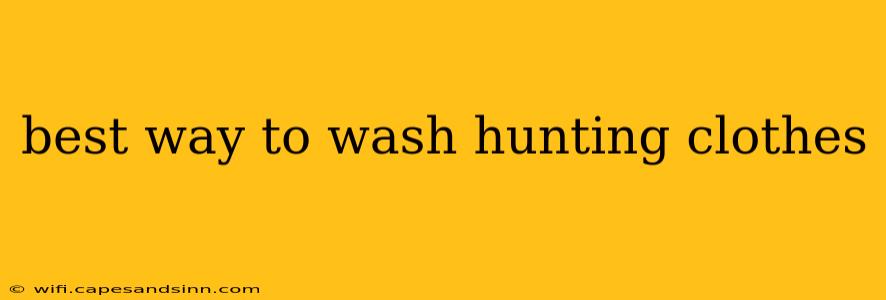 best way to wash hunting clothes