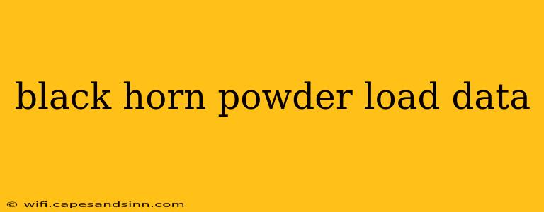 black horn powder load data