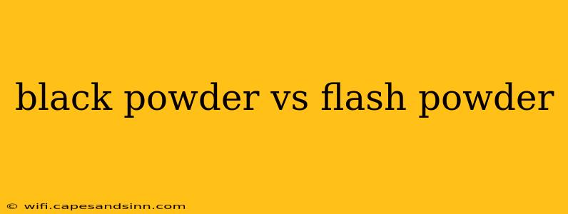 black powder vs flash powder