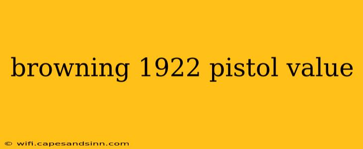 browning 1922 pistol value