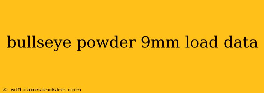 bullseye powder 9mm load data