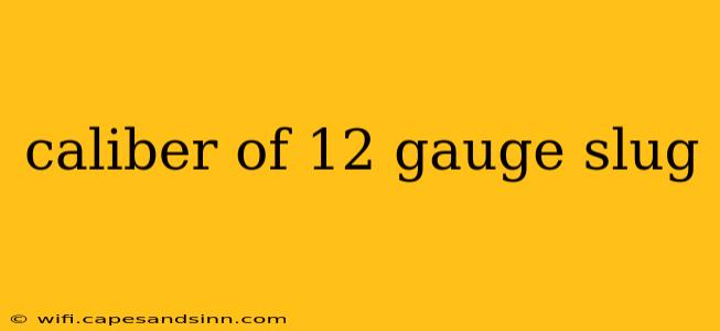 caliber of 12 gauge slug