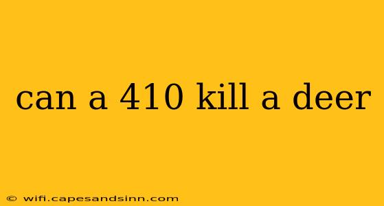 can a 410 kill a deer