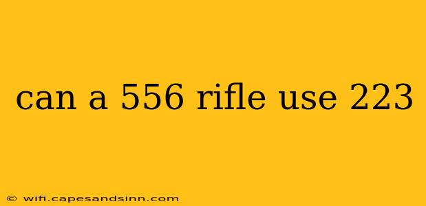 can a 556 rifle use 223