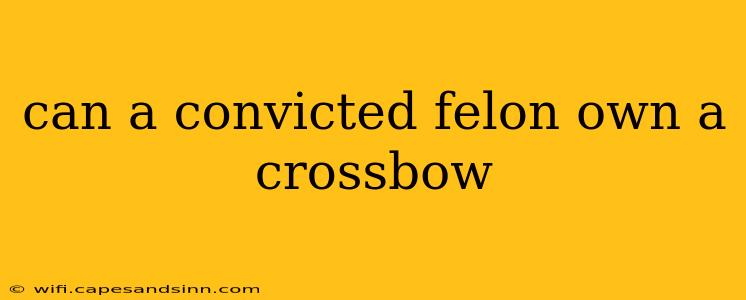 can a convicted felon own a crossbow