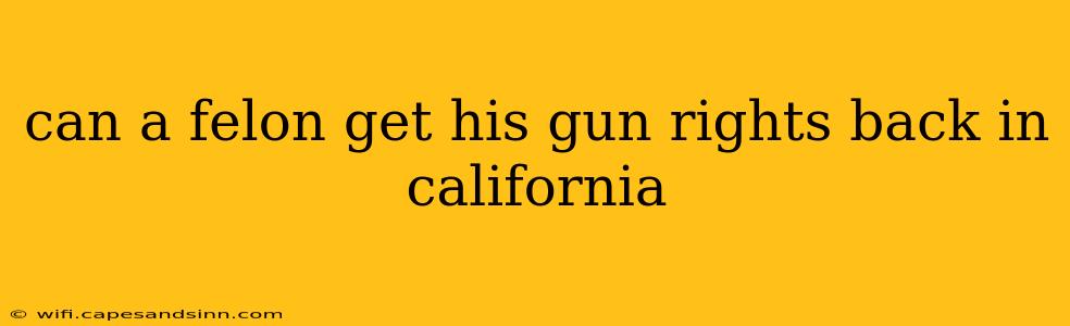 can a felon get his gun rights back in california