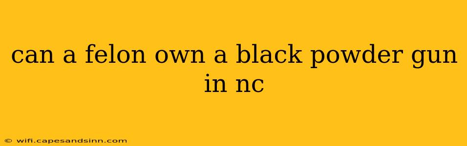 can a felon own a black powder gun in nc