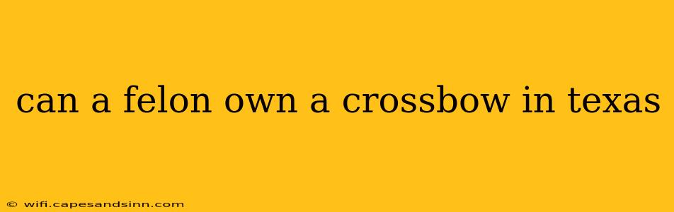 can a felon own a crossbow in texas