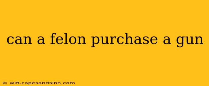 can a felon purchase a gun