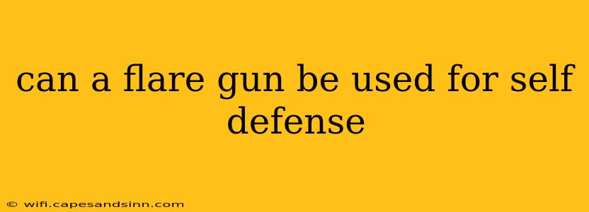 can a flare gun be used for self defense