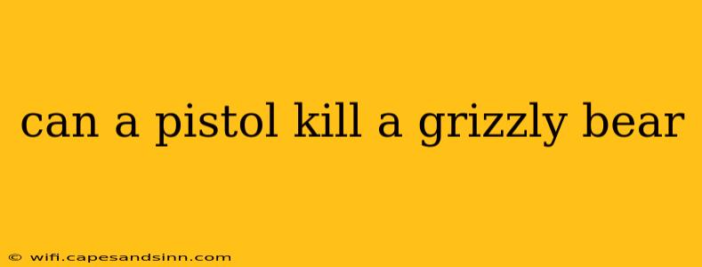 can a pistol kill a grizzly bear