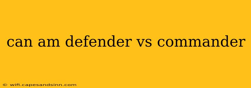 can am defender vs commander