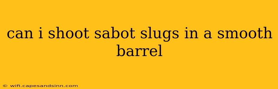 can i shoot sabot slugs in a smooth barrel