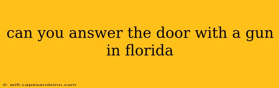 can you answer the door with a gun in florida