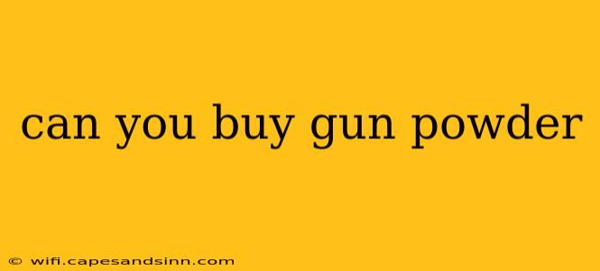 can you buy gun powder