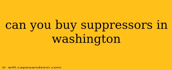 can you buy suppressors in washington